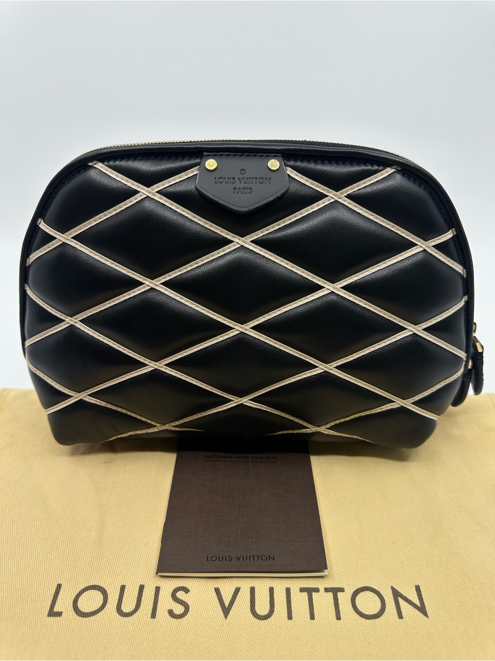 Louis Vuitton Malletage cosmetic pouch-blk/off white